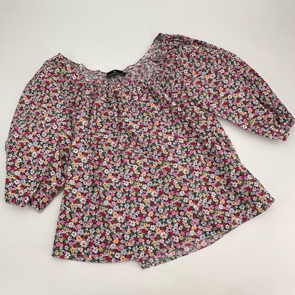 Tuckernuck Pomander Place Floral Puff Sleeve Blouse Medium - Picture 2 of 5